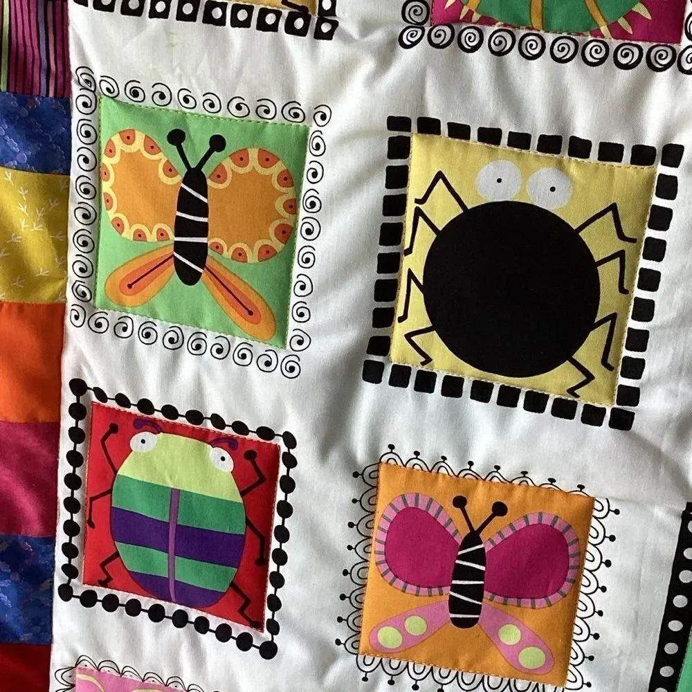 NWT. Girls Love Bugs Too! Hand Crafted Children’s Quilt